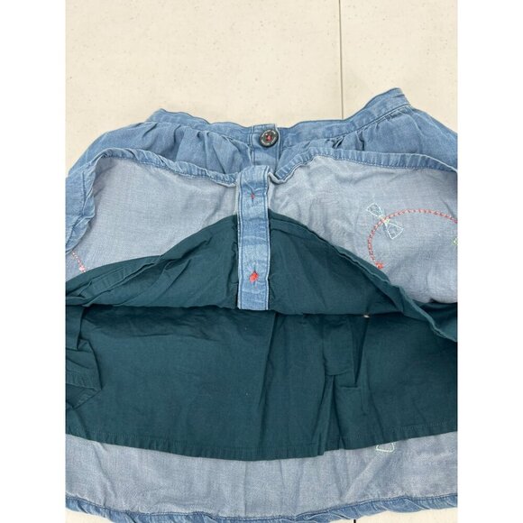 Matilda Jane Girls 8 Fly A Kite Skirt Chambray Pull On Button Front Whimsical - Picture 3 of 10